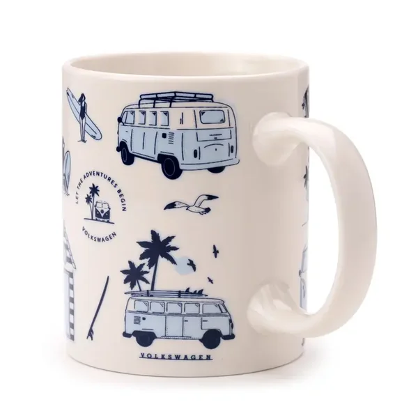 VW Volkswagen T1 Camperbus Ontdek meer porseleinen mok