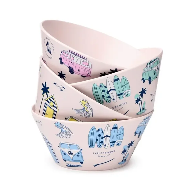 VW T1 Camper Bus Explore More Set van 4 picknickschalen