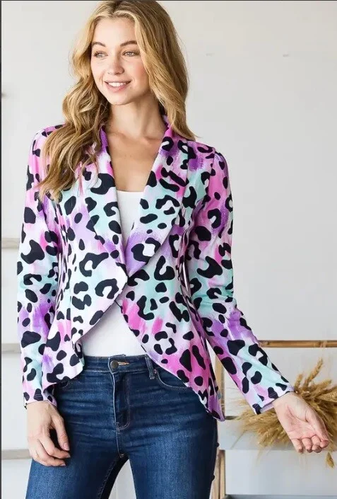 BLAZER PANTER PRINT MULTI COLOR