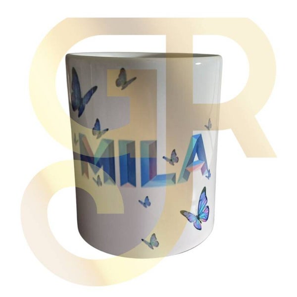 Mila met vlinders Paars