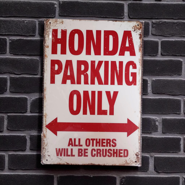 Metaal bord Honda parking 2