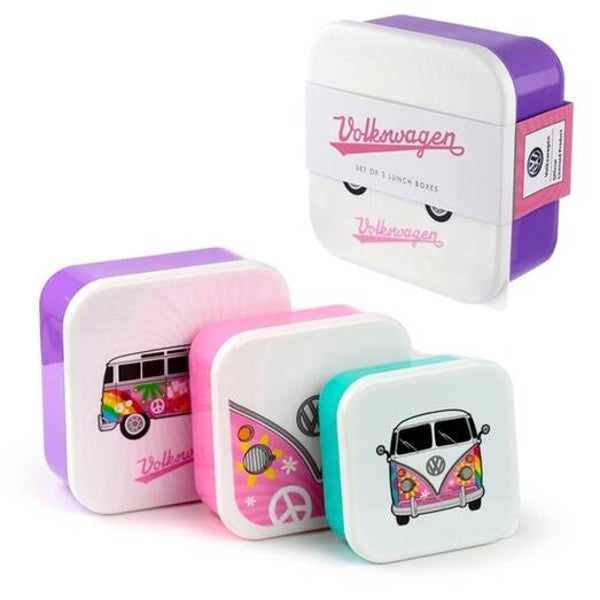 Set van 3 lunchbox M/L/XL - Summer Love VW T1 Camperbus