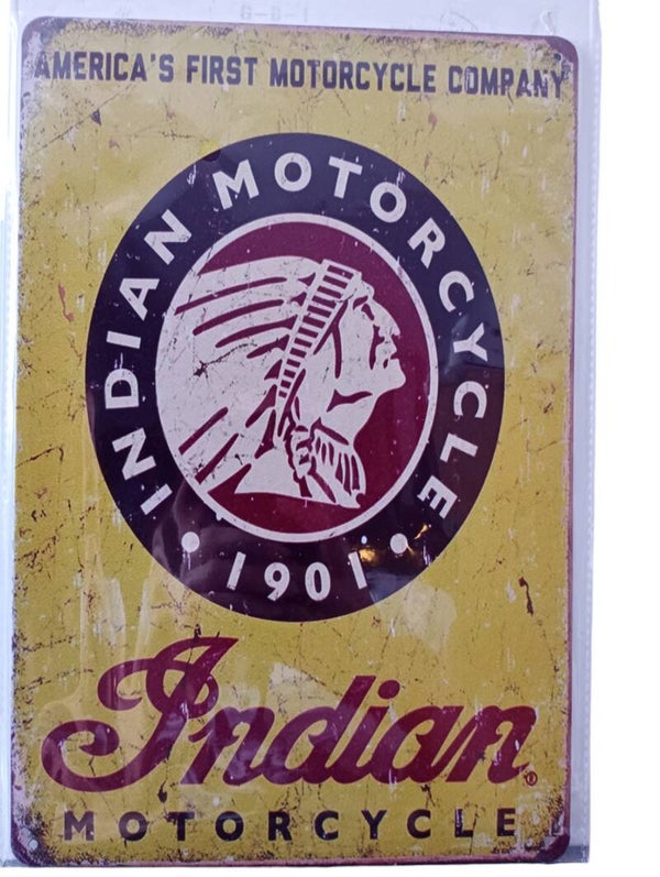 Metaal bord Indian