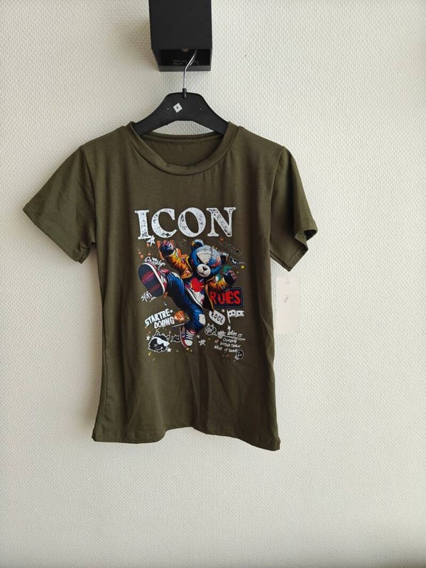 T-shirt beer cool army green