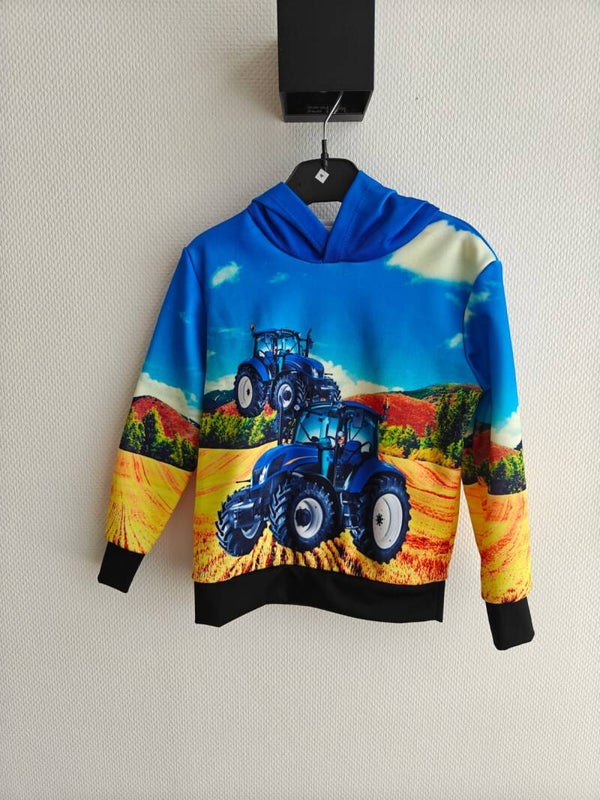 Hoodie blauwe tractor