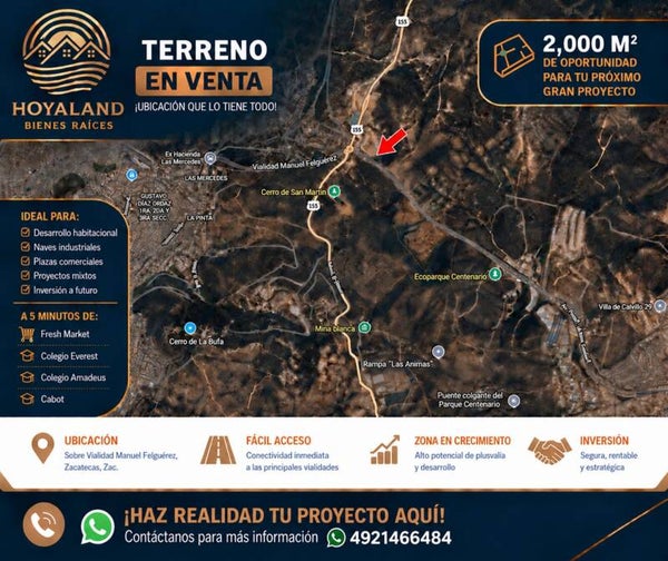 Se vende terreno en Av. Vetagrande, Zacatecas, Zac.
