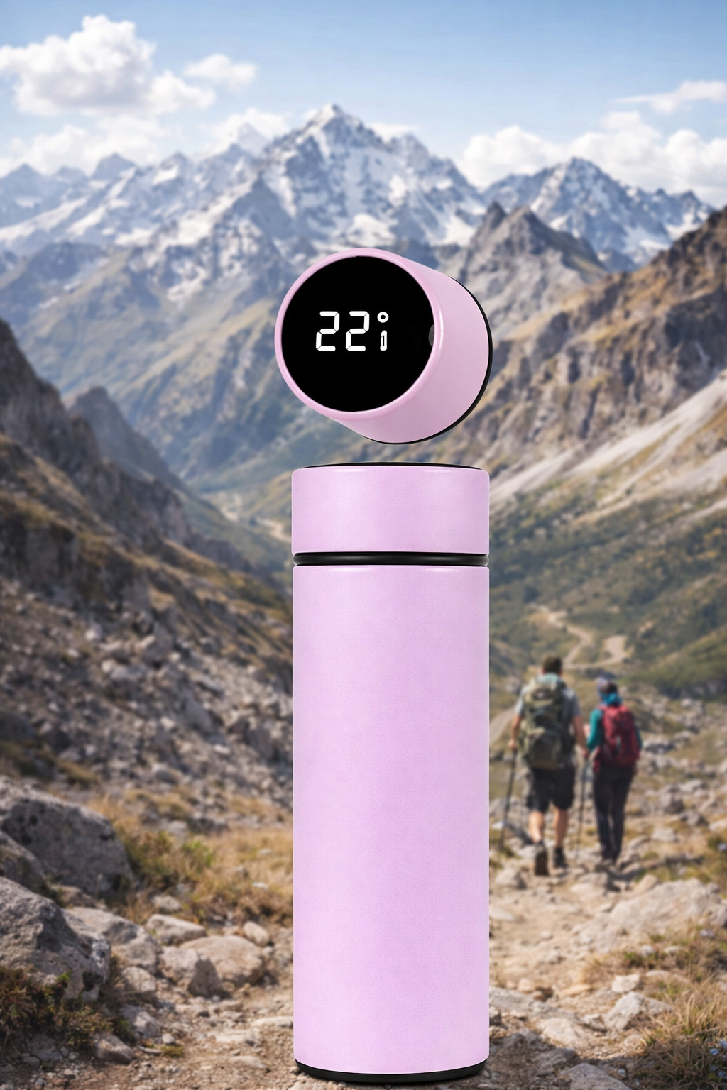 Soft Touch RVS Thermos Drinkfles Pink