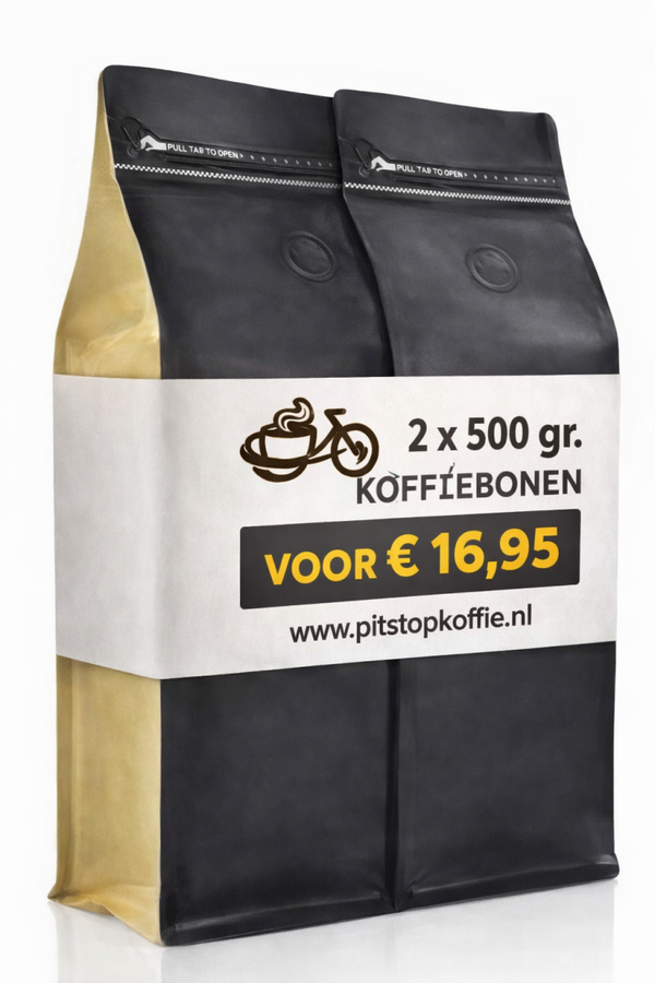 2 x 500gr. koffiebonen voordeelverpakking