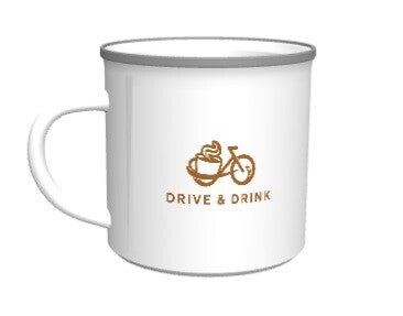 Drive & Drink  Emaille koffiemok