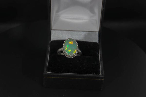 Anello 3 Argento e Opale
