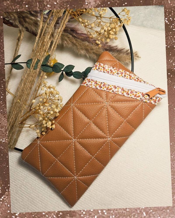 💕 Étui à lunettes zippé en simili 💞