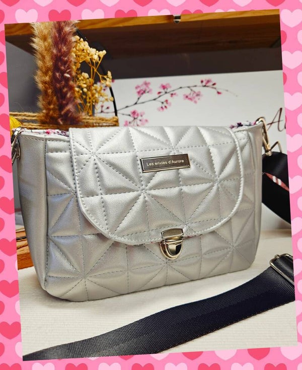 💕 Mini-sac bandoulière simili matelassé 💞