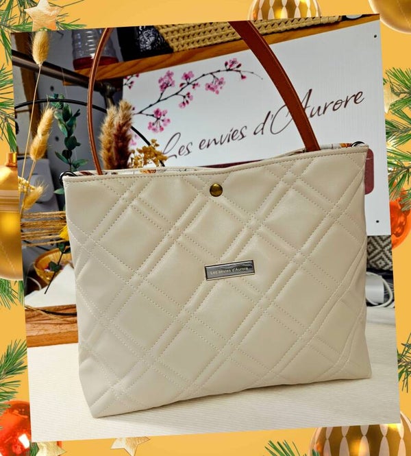 🪴 Sac à main SimiliCuir beige matelassé 🪴