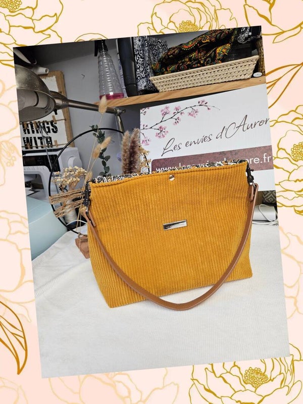 🪴 Sac en velours côtelé à main ou épaule 🪴