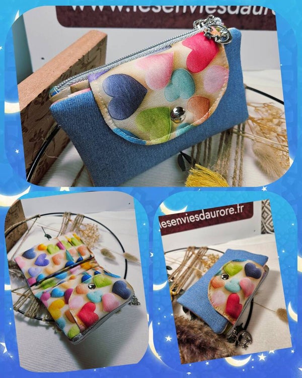 Portefeuille aux cœurs colorés !!