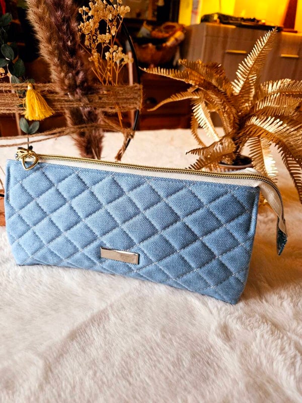 Trousse en jean's matelassée !
