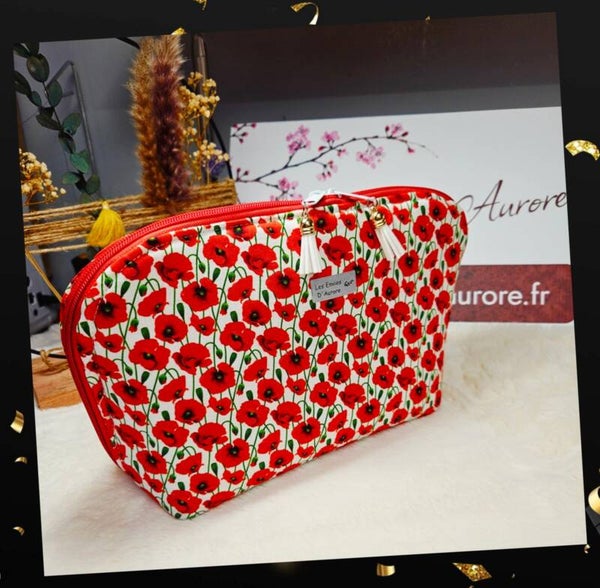 🌺 Trousse de toilette aux coquelicots 🌺