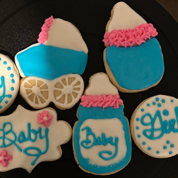 Baby Shower Iced Sugar Cookies