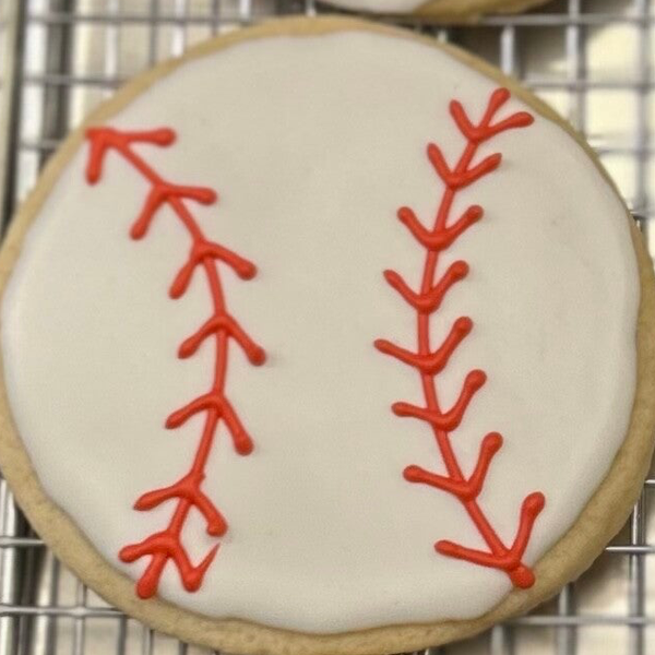 Baseball Themed Iced Sugar Cookies