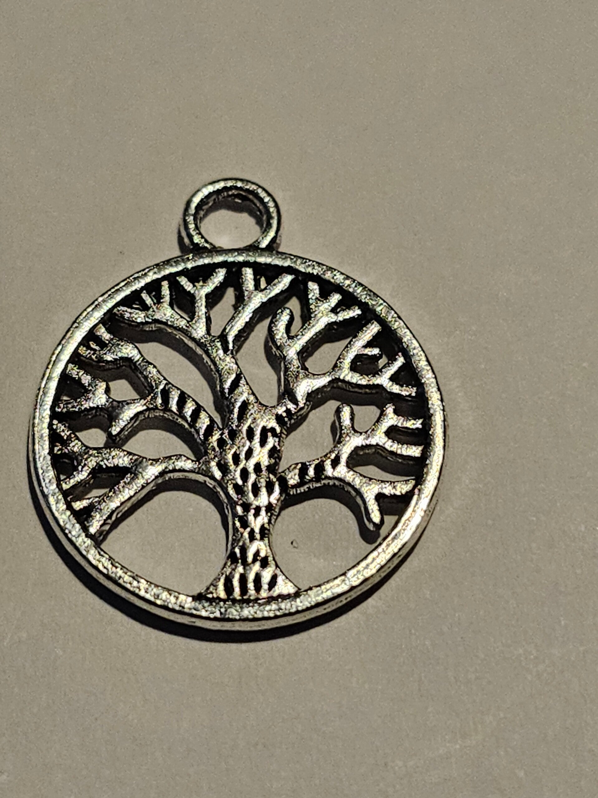 levensboom XL - zilver 2.4x2cm Creëer