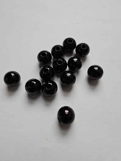 Parelkraal rond 8mm zwart