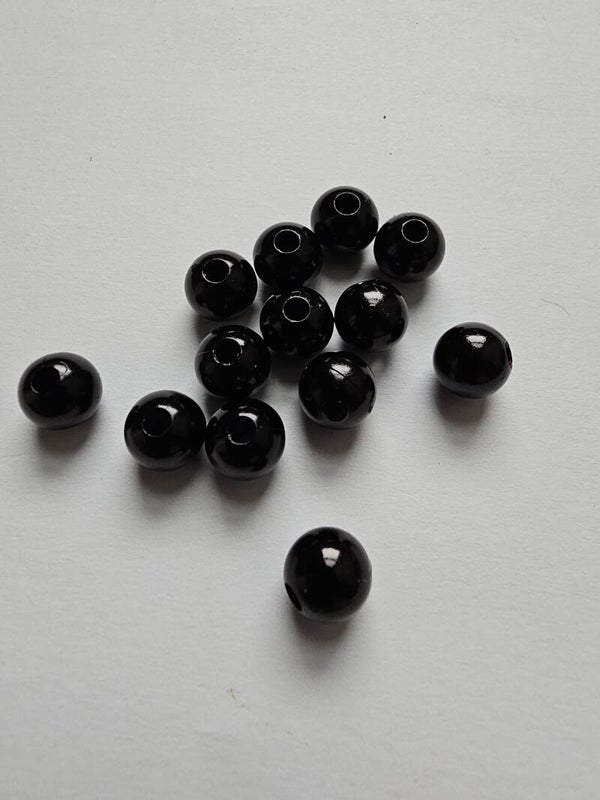 Parelkraal rond 8mm zwart