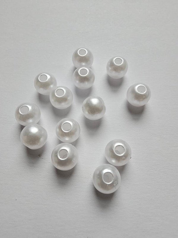 Parelkralen rond - 8mm wit