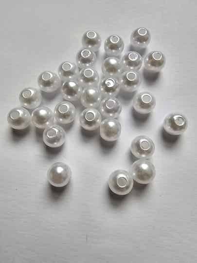 Parelkraal rond - 6mm wit