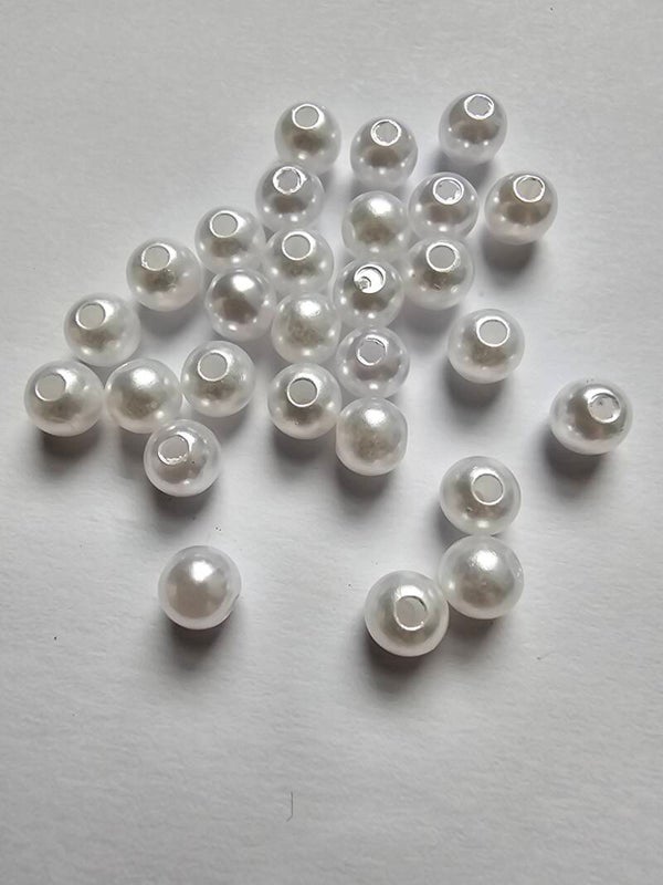 Parelkraal rond - 6mm wit