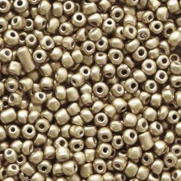Rocailles Brass gold metallic 4mm