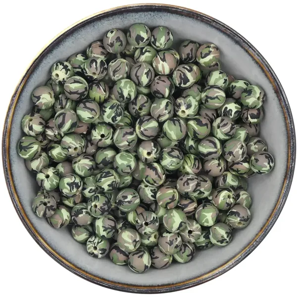 Siliconen kralen - Camouflage print