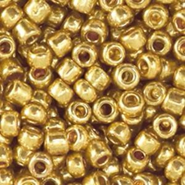 Rocailles metallic shine gold 4mm