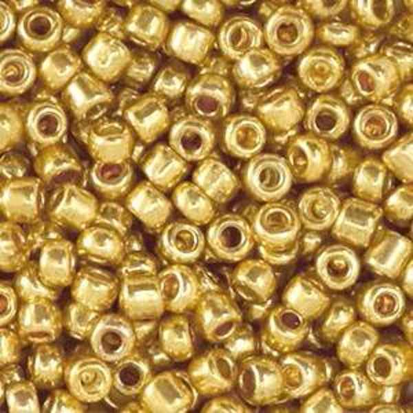 Rocailles metallic shine yellow gold 3mm