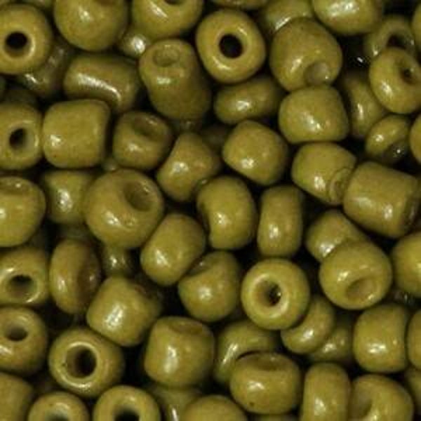 Rocailles olijfgroen 4mm