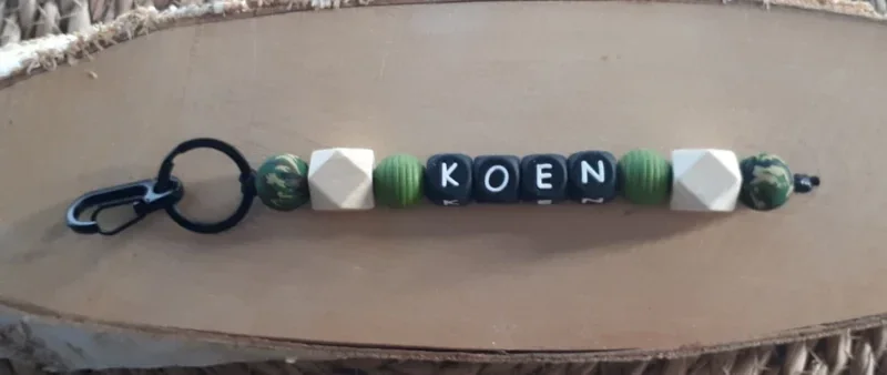 Stoere gepersonaliseerde sleutelhanger met naam