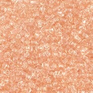 Rocailles transparant licht perzik roze 3mm