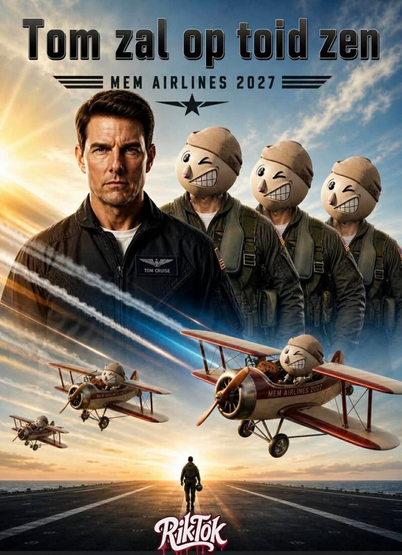 MEM Airlines 2027 affiche — Tom zal op toid zen