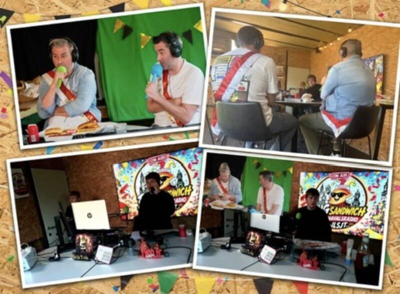 Sfeerbeelden van de eerste live-uitzending van Big Sandwich