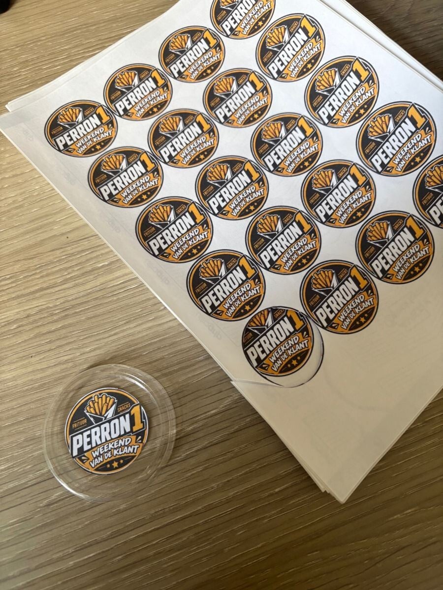 Stickers: Ook op kleine formaten herkenbaar.