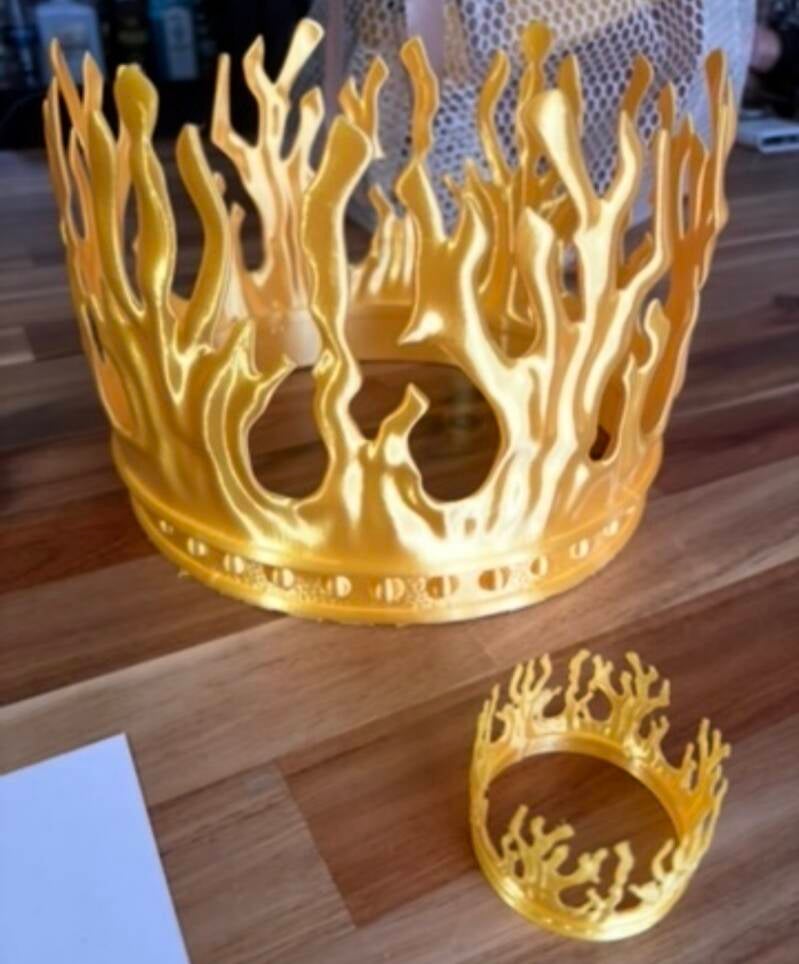 De kroon in groot en klein formaat