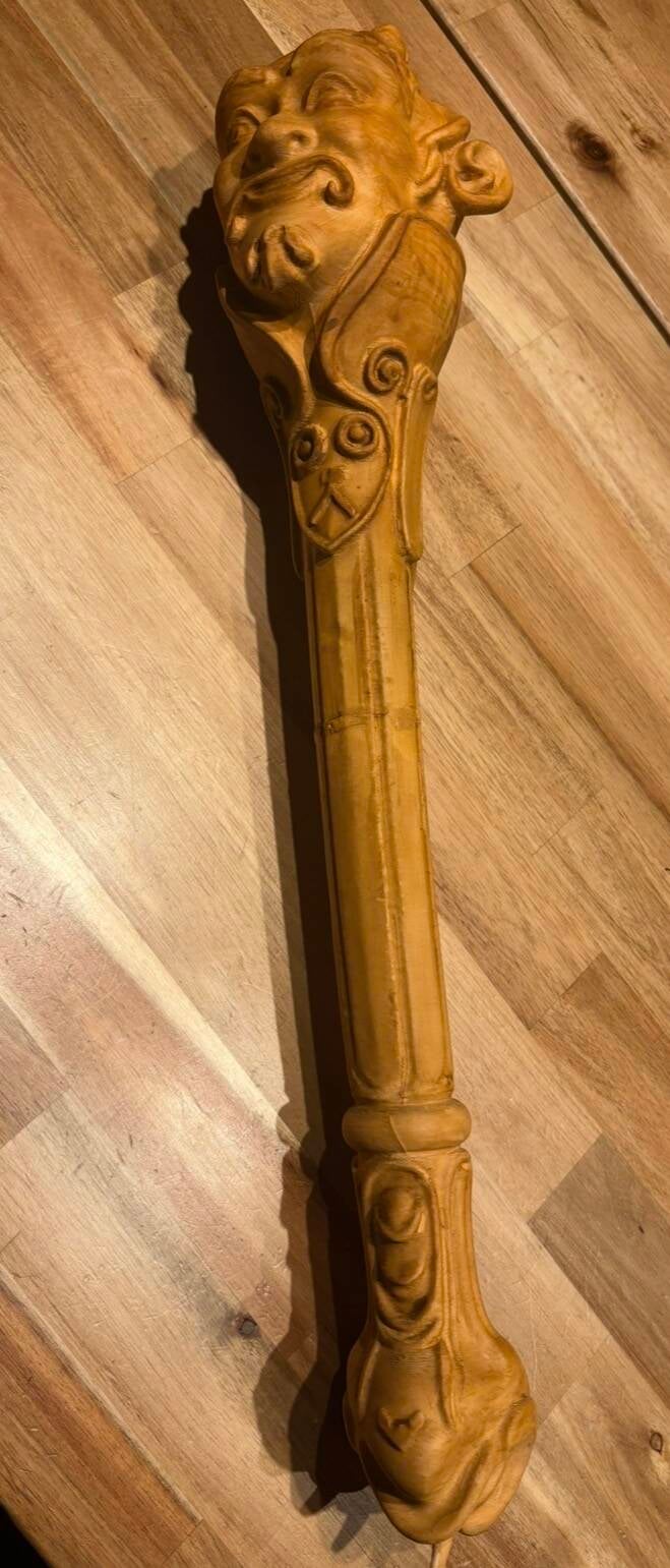 De afgewerkte scepter van Asse