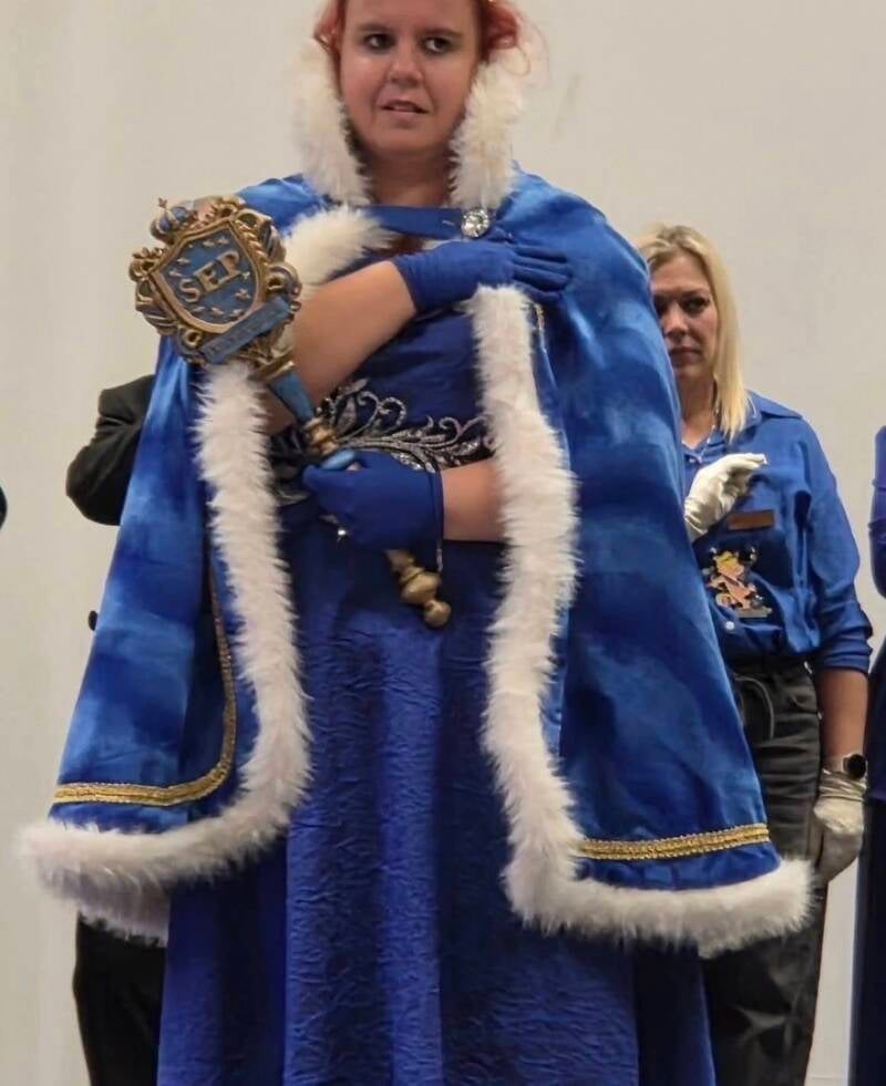 De nieuwe Europaprinses met de scepter