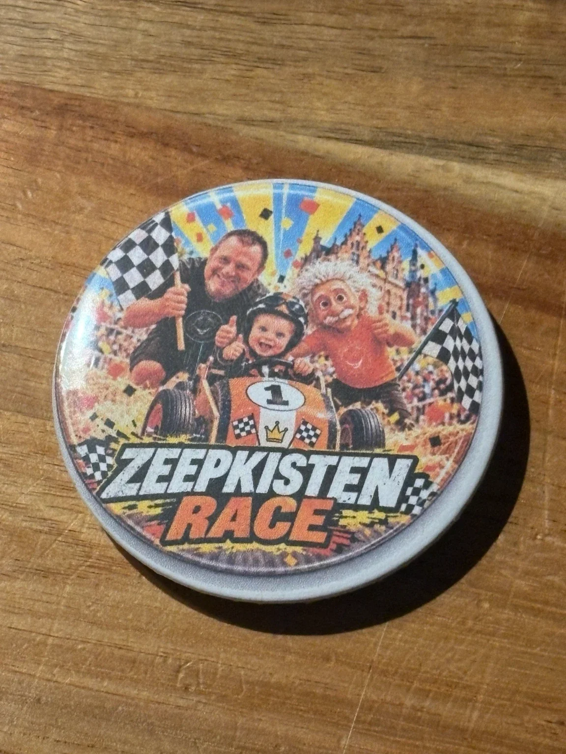 Button voor de Zeepkistenrace