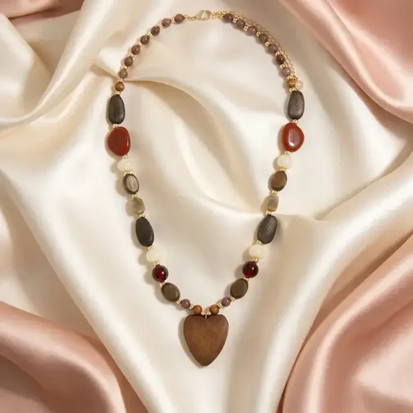 Wood Bead Heart