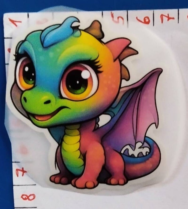 Bügelbilder verschiedene Größen * Bunter Drache*