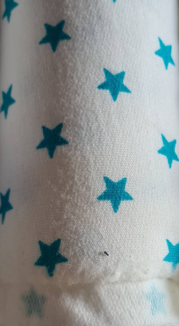 Sweat Shirt Sterne Klein  Weiß - Petrol