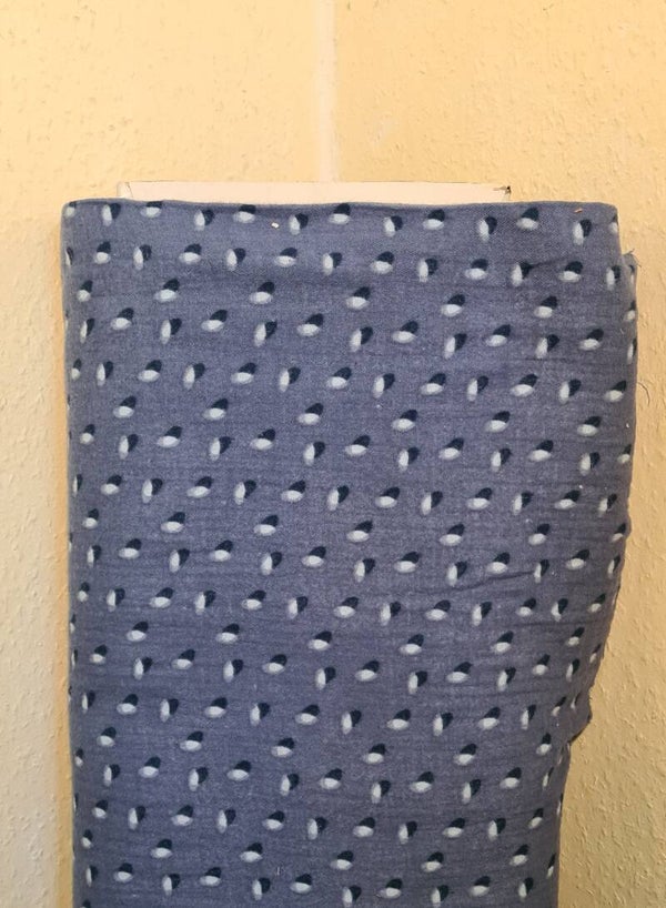 Musselin Leo blau