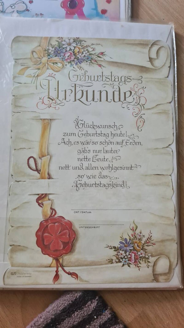 Verschiedene Grußkarten