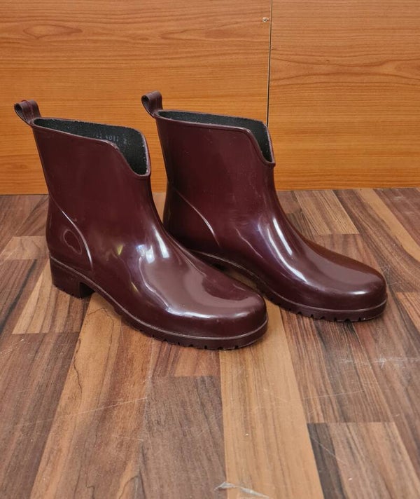 Gebrauchte Damen Regenstiefel Weinrot Größe 39