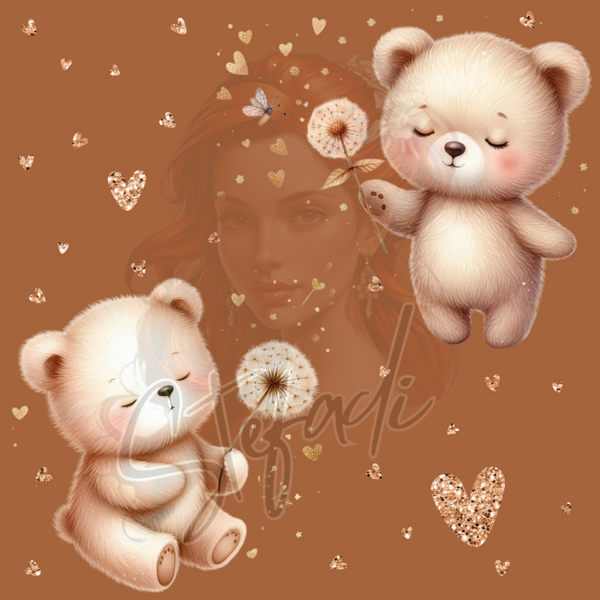 DV.16 Design Teddy Pusteblume Braun